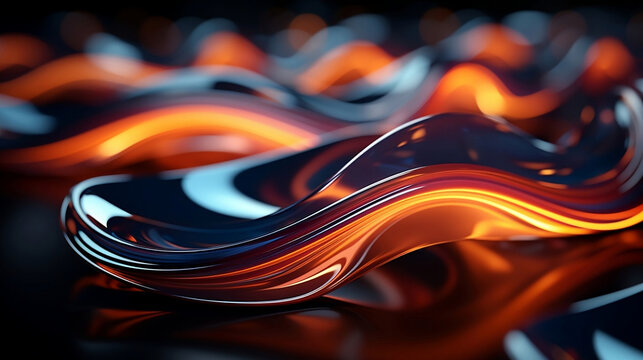 Abstract smooth liquid glass background