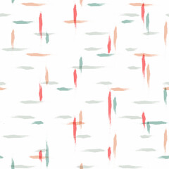 Spring watercolor pastel lines vector pattern. Hand drawn plaid seamless background. brush strokes checked texture, Gingham seamless girly print