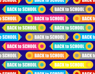 Back to school background. Colored pencils pattern seamless. Children's school background for September 1