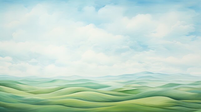 Green hills blue skies wallpaper