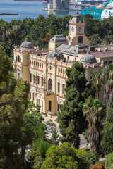 Ayuntamiento de Málaga visto desde el mirador de Gibralfaro