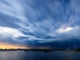 Fototapeta premium dramatic clouds over stockholm