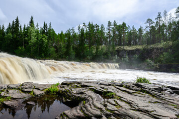 Fjätfallet waterfall in the forest outside Särna © Per