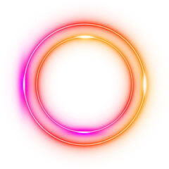 Neon Circle Yellow Pink Effect