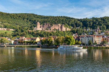 Heidelberg Castle and old town in summer