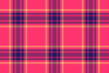 Tartan check texture of vector pattern seamless with a plaid fabric textile background.