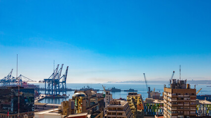 Fototapeta na wymiar port country Vina del Mar, Valparaiso, Chile