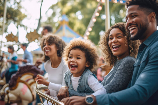 A Multicultural Family Embraces Togetherness And Celebrates Cultural Heritage With Fun And Love At The Park