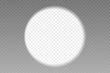 Shadow overlay effect. Soft realistic shadow. Vector