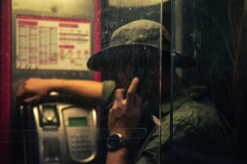 Public phone booth
