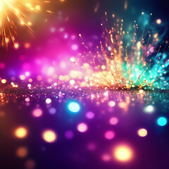 Fototapeta premium Glitter sprinkle lights with advertisement edit