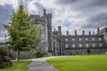 Kilkenny, Ireland - July 12 2023 - "Kilkenny Castle and streets of Kilkenny town"