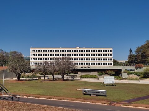 Brasilia, Federal District, Brazil. July 31, 2023. TCU - Federal Court of Accounts - Headquarters of the main court of accounts in Brazil, located in Bras&iacute;lia