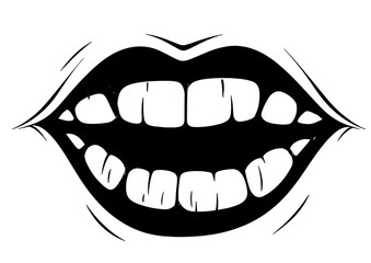 Finger lips sign silence tattoo  mouth with coffee