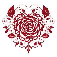 Rose Flower Love Heart Valentine's Day Garden Bouquet