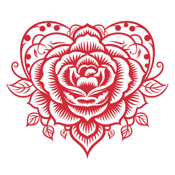 Rose Flower Love Heart Valentine's Day Garden Bouquet