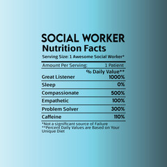 Nutrition facts typography designs vector for print or cut