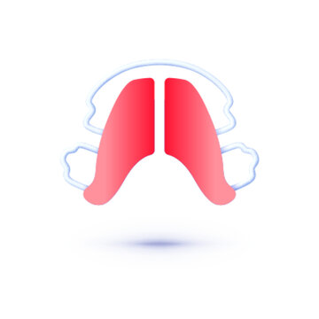 Dental plate icon in 3d style. Realistic icon on white background. Vector illustration design