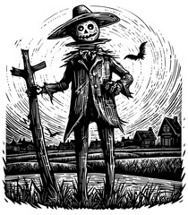 Scarecrow Black and White