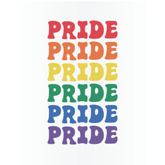 Gay pride typography design for cut or print