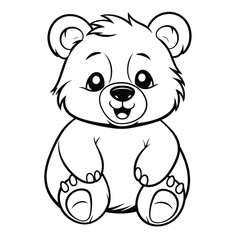 Cartoon Bear coloring pages Png