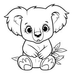Obraz premium Koala coloring pages Png