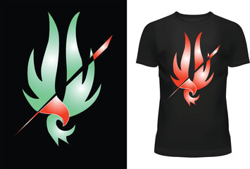 Phoenix Typography T Shirt Design