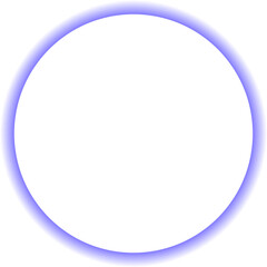 Blue Glowing neon circle