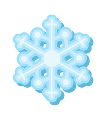 blue snowflake with shadow. on transparent. PNG. Christmas New Year. Winter, frost, blizzard, weather.