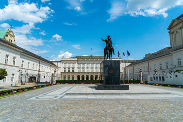 The Monument of Józef Poniatowski in Warsaw, Poland - obrazy, fototapety, plakaty