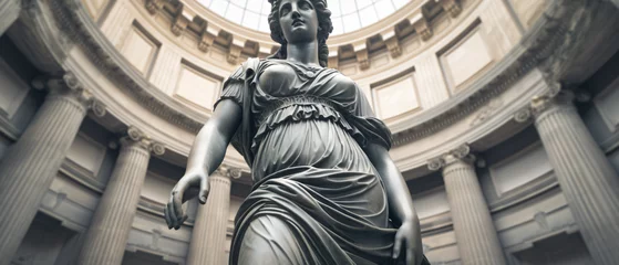 Zelfklevend Fotobehang Statue of Venus de Milo at the Louvre background © Faizah