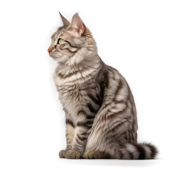American Bobtail Cat, isolated on transparent, PNG, HD