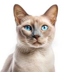 Tonkinese Cat, isolated on transparent, PNG, HD