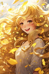 anime girl with long hair