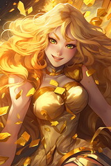 anime girl with long hair