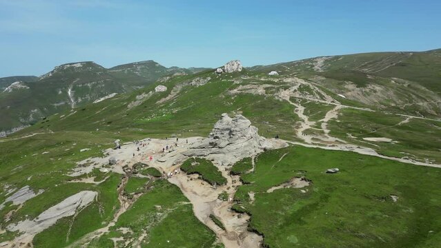 Sfinxul din Bucegi. The Sphinx is a natural rock formation in the Bucegi Natural Park. Romania