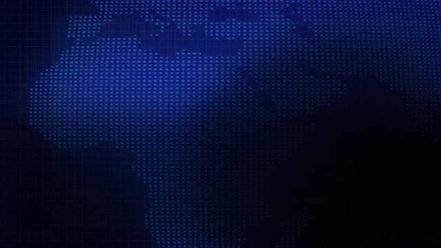 Map of the world dots motion. High quality 4k footage