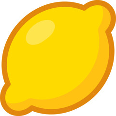 Cartoon hand drawn lemon icon