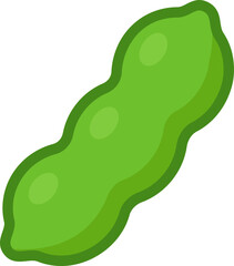 Cartoon hand drawn green peas icon
