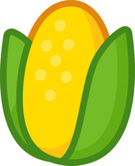 Cartoon hand drawn corn icon