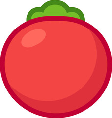 Cartoon hand drawn tomato icon