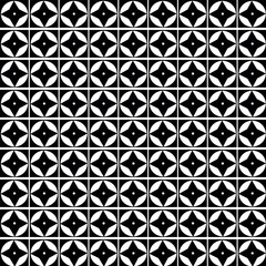 Fototapeta premium Black and white batik seamless pattern. Indonesia pattern. Ethnic seamless pattern. Vector background in abstract style