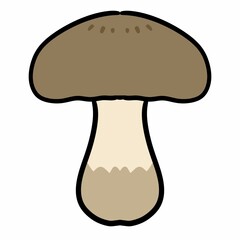 mushroom cartoon icon, outline style
