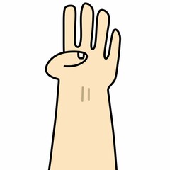 hand human fingers isolated icon