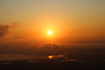 sunset over the sea