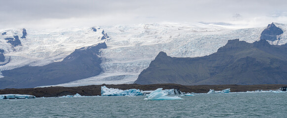 Panorama of glacier