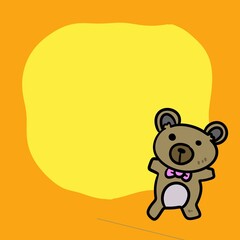 cute bear animal cartoon. animal mascot concept. can be used for t - shirt, greeting card, invitation card or sticker