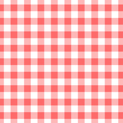 赤色のギンガムチェック柄のパターン - シンプルな背景テクスチャ素材 -正方形
