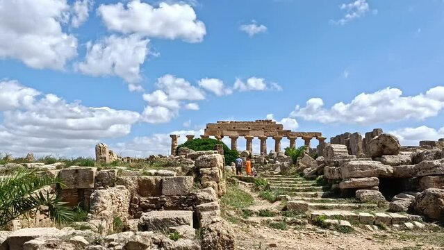 Temple of Demeter in Selinunte. Sicily Italy