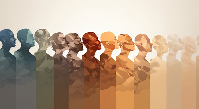 diversity concept. people from different races abstract.